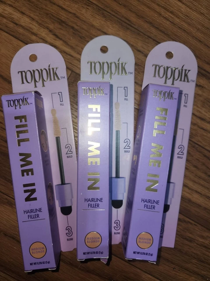 Toppik Fill Me In Hairline Filler Medium Blonde 0.176 fl oz-(5g) 2 Pack –