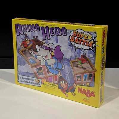 HABA Rhino Hero Super Battle - A Turbulent 3D Stacking Game Fun for All Ages New - Image 1 of 4