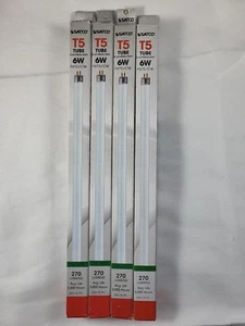 Satco S1902 F6T5/CW Fluorescent Tube 9 Inch Long 4 Pack - Picture 1 of 5