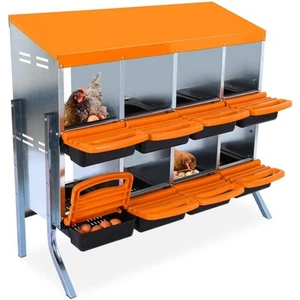 Chicken Nesting Boxes 8 Holes W/ Legs Removable Lid Cover Coops & Poultry Farms - Picture 1 of 7