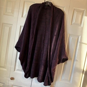 Forever 21 Burgundy Open Front Batwing Cardigan Sweater Size L 00173952 - Picture 1 of 7