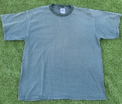 Vintage 90’s BVD Striped Shirt Men’s XL Ringer Skater Grunge Made In USA - Image 1 of 4