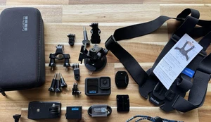 GoPro Hero13 Black Hero 13 + (2) Battery + Suction Cup + Chest Mount + HandleBar - Picture 1 of 7