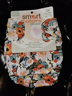 Smart Bottoms Organic Cotton 10-35 Lbs All-in-one Cloth Diaper NEW! Dream Diaper - Image 1 of 4