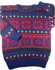 Chaps Vintage Shetland Wool Sweater Men’s Size Medium - Picture 1 of 4