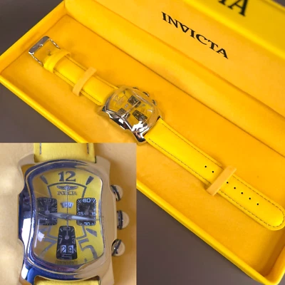 Invicta Yellow 2583 Chronograph Unused But NEEDS BATTERY - Image 1 of 4