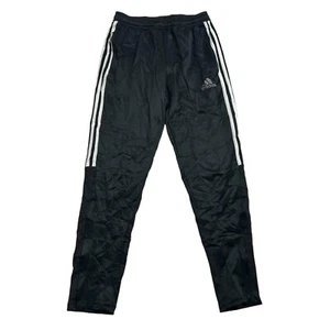 Adidas Track Pants Mens Small S Black Striped Lightweight Sport Drawstring Y2K - Picture 1 of 6