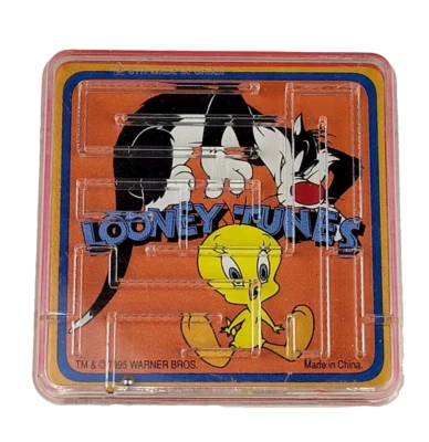 Looney Tunes мини мрамор ловкость головоломка лабиринт игрушка Сильвестр и Tweety птица 1995 - Изображение 1 из 2