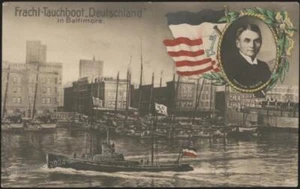 Germany WWI UBoot Deutschland Submarine Kapt Koenig RPPC Feldpost USED 110829 - Bild 1 von 2