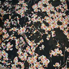 Designer pure mulberry silk crepe fabric. Flowers Made in Italy Price for 1m.