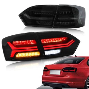 For Jetta/Sagitar MK6 2011 2012 2013 2014 LED Somke Tail Lights Sequential set - Picture 1 of 17