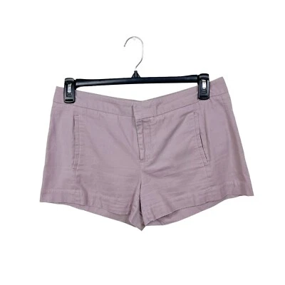 Pantalones Cortos GAP Para Mujer Talla 6 Violeta Taupe Chino Sarga Lona Bolsillos Informales Verano Foto 1 de 4