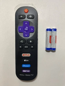 TCL 21001-000109 Roku Remote Control w/ Netflix Paramount AppleTV+ HBOMAX - NEW - Picture 1 of 3