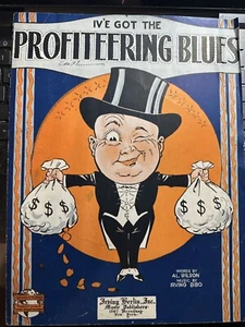 1920 IRVING BIBO novedad partituras 'I've Got The Profiteering Blues' - Imagen 1 de 2