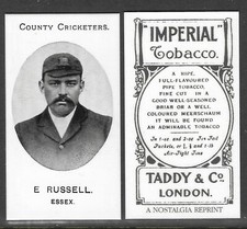 NOSTALGIA REPRINT TADDY & CO E.RUSSELL ESSEX COUNTY CRICKETERS