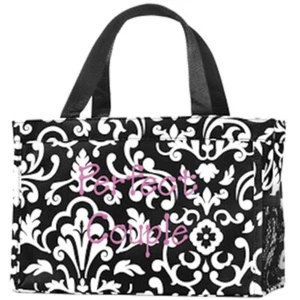 Thirty One All in Organizer mini tote Picnic lunch bag 31 gift Black Parisian - Picture 1 of 4