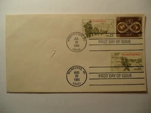 STAMPMART : USA 1985 KOREA VETERANS WW I 22c #2152 #2164 WASH DC & WIS. FDC - Picture 1 of 2