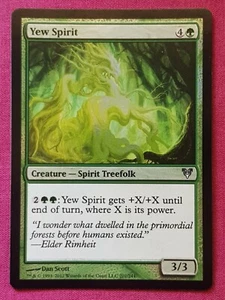Magic The Gathering AVACYN RESTORED FOIL YEW SPIRIT green card MTG - Picture 1 of 2
