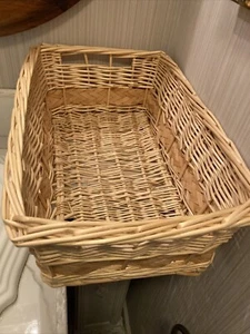 vintage wicker basket 18” X 8 X 7 - Picture 1 of 7
