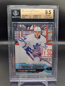 2016-17 AUSTON MATTHEWS Upper Deck Young Guns #201 Rookie BGS 9.5 Gem Mint UD RC - Picture 1 of 3