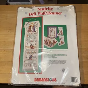 NIP Dimensions Christmas Nativity Cross Stitch Kit Bell Pull Banner 8406 - Picture 1 of 3