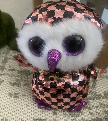 Ty Owl Flippables 2019 Plush - Image 1 of 2