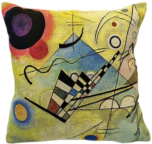 KANDINSKY COMPOSITION VIII 18" 46CM BELGIAN TAPESTRY PILLOW CUSHION COVER, ZIP - Picture 1 of 6
