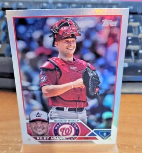2023 Topps Update Rainbow Foil Riley Adams US136 Parallel Washington Nationals - Picture 1 of 2