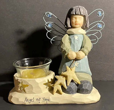 NUEVO CON ETIQUETAS Yankee Candle ANGEL OF HOPE Estatuilla con Vidrio Luz de Té Candelabro Votivo Foto 1 de 4