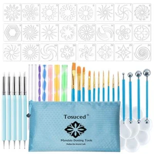 53-Piece Mandala Dotting Tools Set for Painting Rocks, Mandala Art, and Drafting - Picture 1 of 4