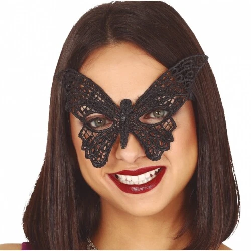 Fiestas Guirca maske Butterfly Damen Polyster schwarz Einheitsgrösse - Bild 1 von 1