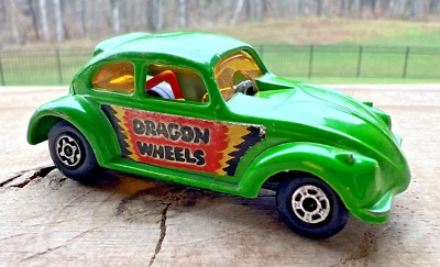 Lesney Made in England 1972 Matchbox 1-75 Superfast ~ Dragon Wheels Nº 43 Verde Foto 1 de 4
