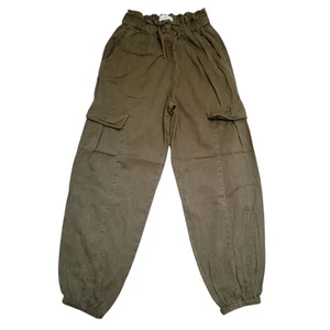 ZARA 6419/520 Girls Cargo Balloon Pants Sz 13-14 Jr. Blogger Influencer Trendy - Picture 1 of 7