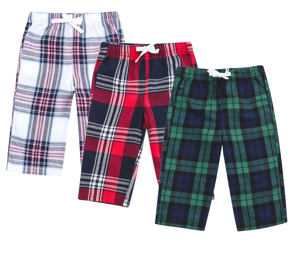 Kinder Kleinkind Tartan Freizeithose Baby Mädchen Jungen Pyjamahose Von Larkwood