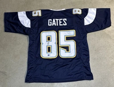 Camiseta Beckett firmada por Antonio Gates de los San Diego Chargers personalizada  Foto 1 de 4