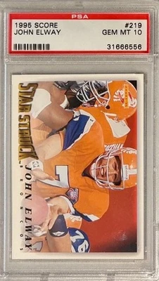1995 Score #219 John Elway PSA 10 POP 16 Denver Broncos HOF - Image 1 of 2