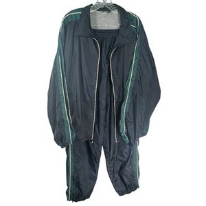 Cheetah Men XL 2pc Track Suit Vintage Zipper Leg Cuff/Elastic Lined Full Zip - Picture 1 of 14