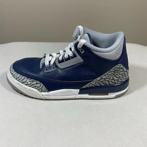 Nike GS Air Jordan 3 Retro Georgetown Sneakers Youth Size 6Y Blue 398614-401 - Picture 1 of 17