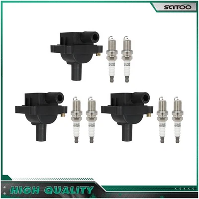 3 bobinas de encendido y 6 bujías para Mercedes-Benz C230 SLK230 2,3 L 1998-2000 Foto 1 de 4