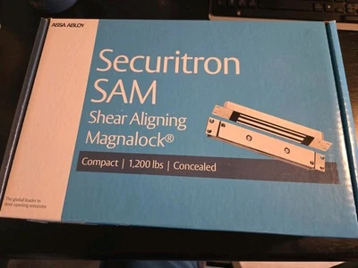 SECURITRON SAM SAM SHEAR ALIGNING MAGNALOCK 1200LBS 12/24VDC ASSAABLOY New - Image 1 of 4