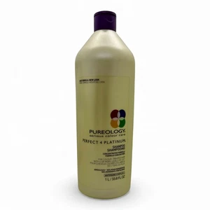 Pureology Perfect 4 Platinum Shampoo 33.8oz Liter for Blonde Hair Color - Picture 1 of 2