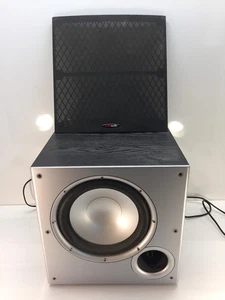 Subwoofer alimentado Polk Audio PSW10 10" 100 W RMS Home Theater Sub - negro/plateado - Imagen 1 de 5