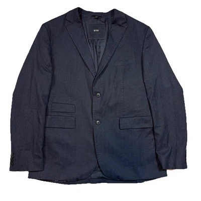 Hugo Boss Clásico Negro Claro Pin Rayas Traje Chaqueta/Ablazer, 44R Foto 1 de 4