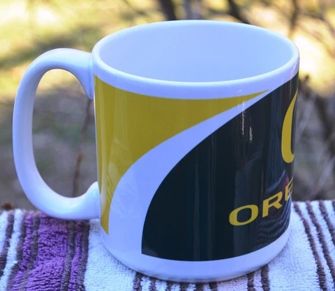 NEW NCAA  UNIVERSITY OF OREGON DUCKS EXTRA WIDE COFFEE MUG Cover