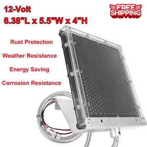 12V Solar Panel Charger - Waterproof Outdoor Feeder Battery Charger w/ Mount Kit - Picture 1 of 8