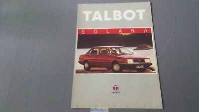TALBOT SOLARA Brochure di vendita - Immagine 1 di 3