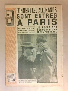 SELTENE ZEITUNG "7 TAGE" NR. 2 / 13.10.1940 / DIE DEUTSCHEN KAMEN NACH PARIS - Bild 1 von 1