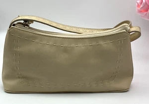 Next Handbag Women Small Baguette Stitching Beige Faux Leather - Picture 1 of 9