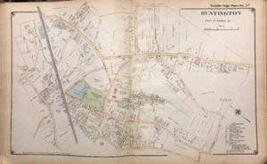 1917 HUNTINGTON HOSPITAL HECKSCHER PARK SUFFOLK COUNTY LONG ISLAND NY ATLAS MAP - Picture 1 of 6