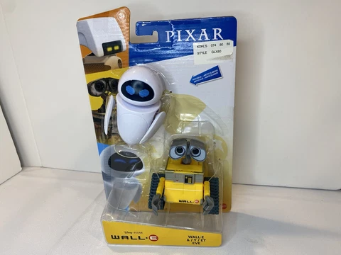 Wall-E & Eve Action Figure Set lot w/ 4" Posable Robots Disney Mattel pixar Cover